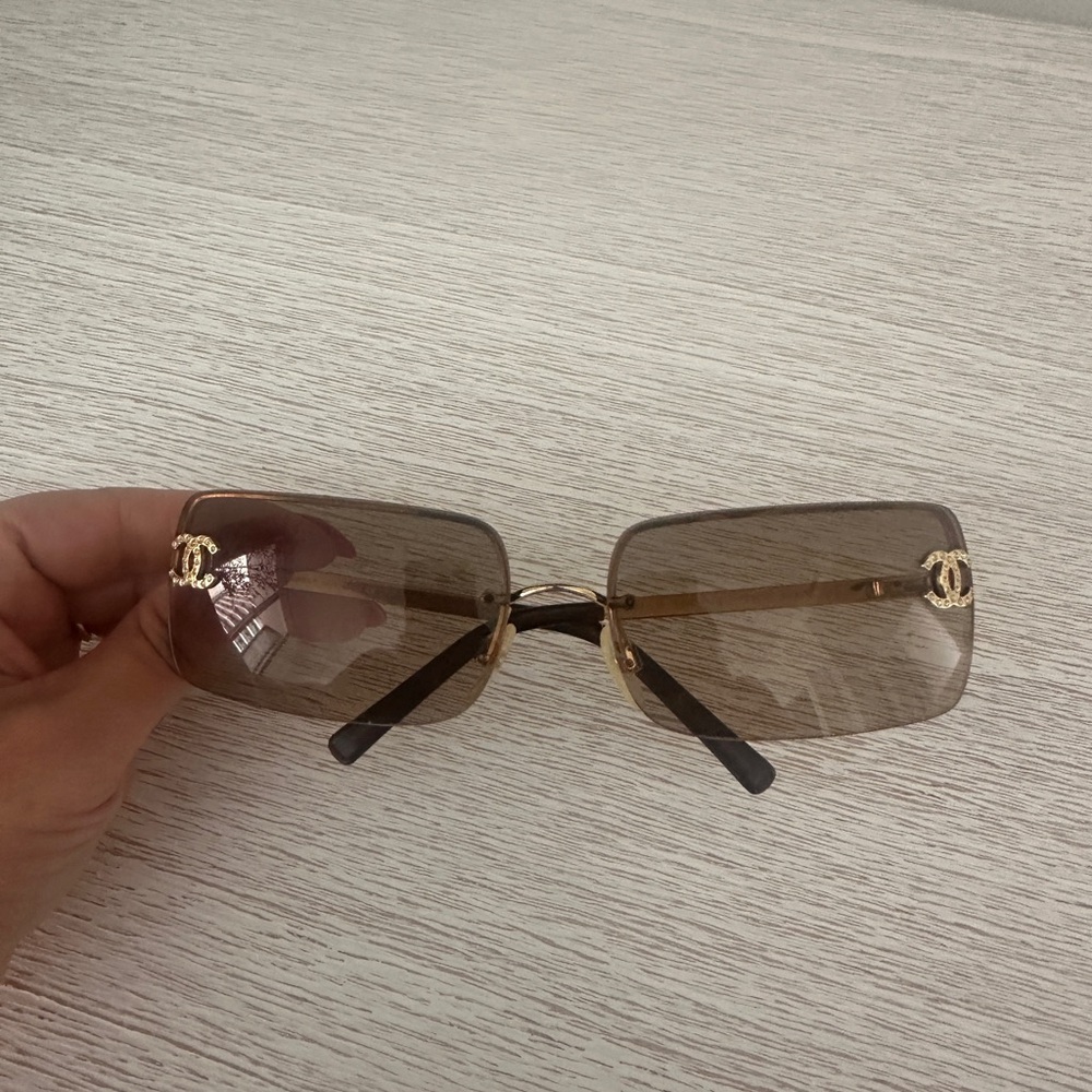 Chanel Interlocking CC Logo Square Sunglasse